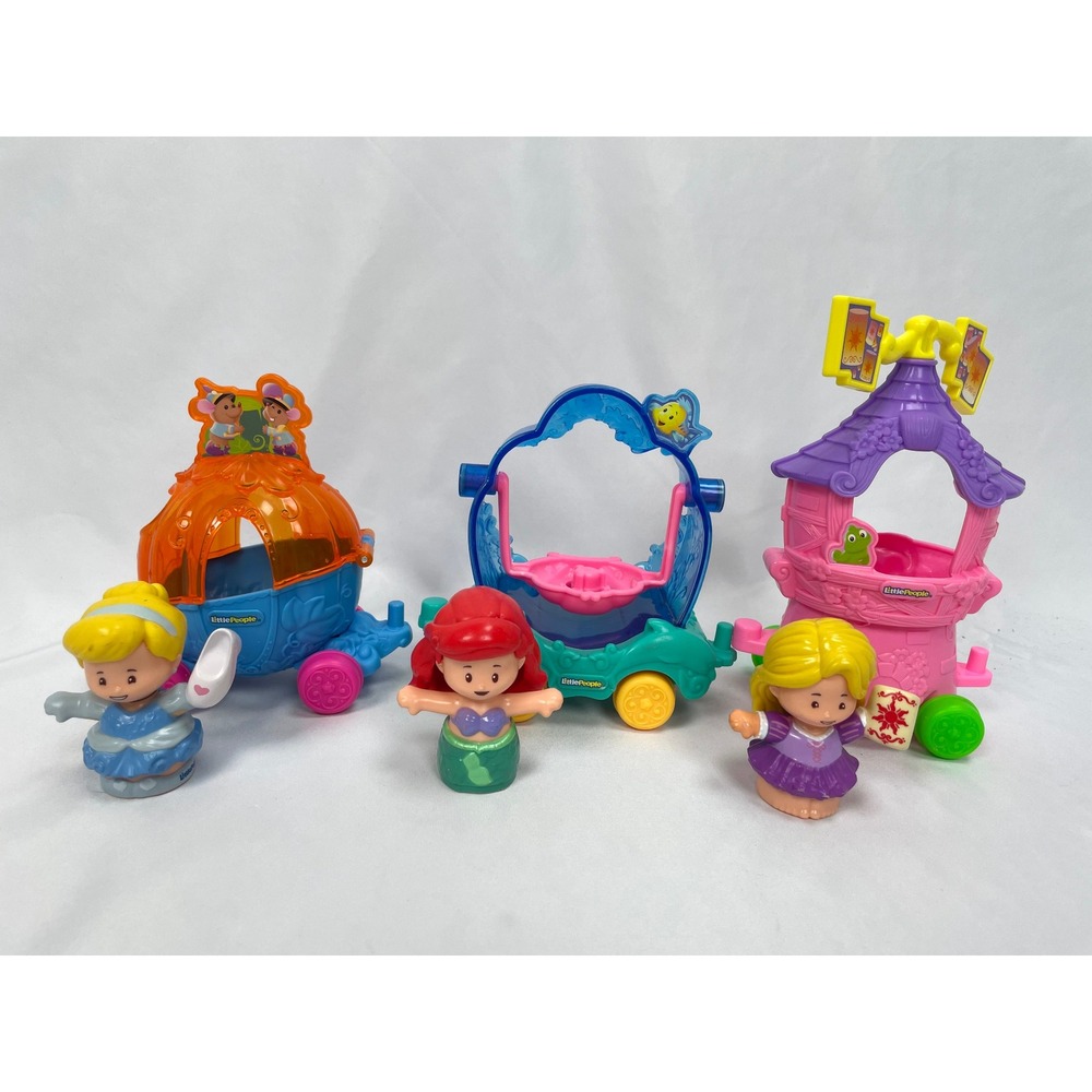 Little People Disney Parade Princess Floats Rapunzel Ariel Cinderella Set